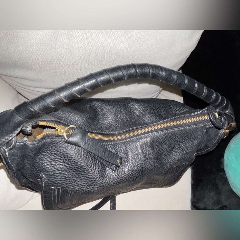Chloe Elegant Marcie Black Leather Bag - Picture 8 of 16
